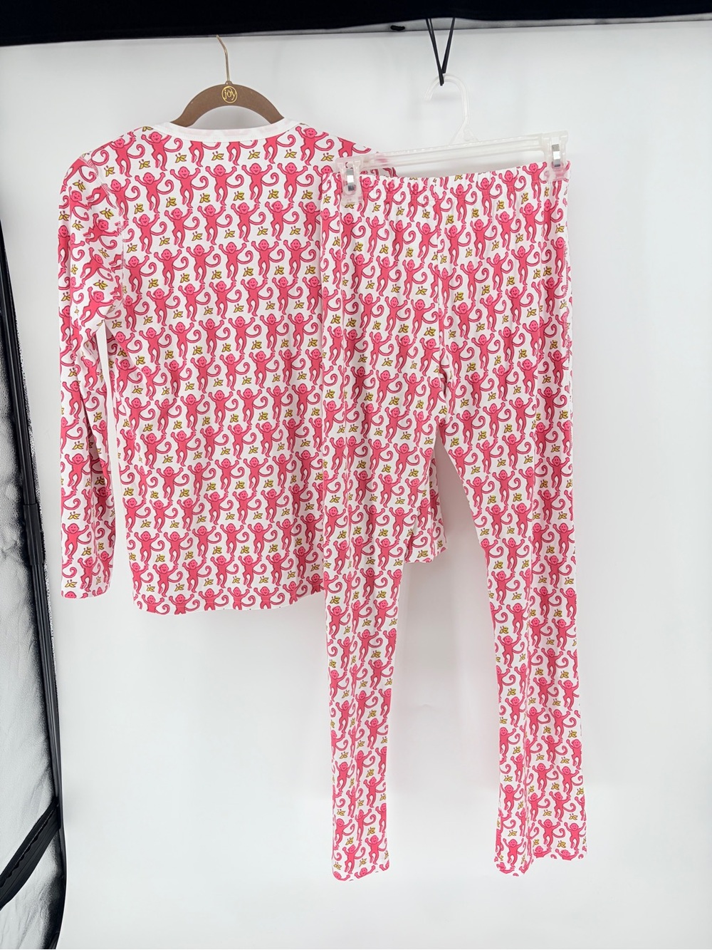 Roller Rabbit Monkey Pajamas Two-Piece Henley Top- XS - NWOT - Pima Cotton - Picture 8 of 10